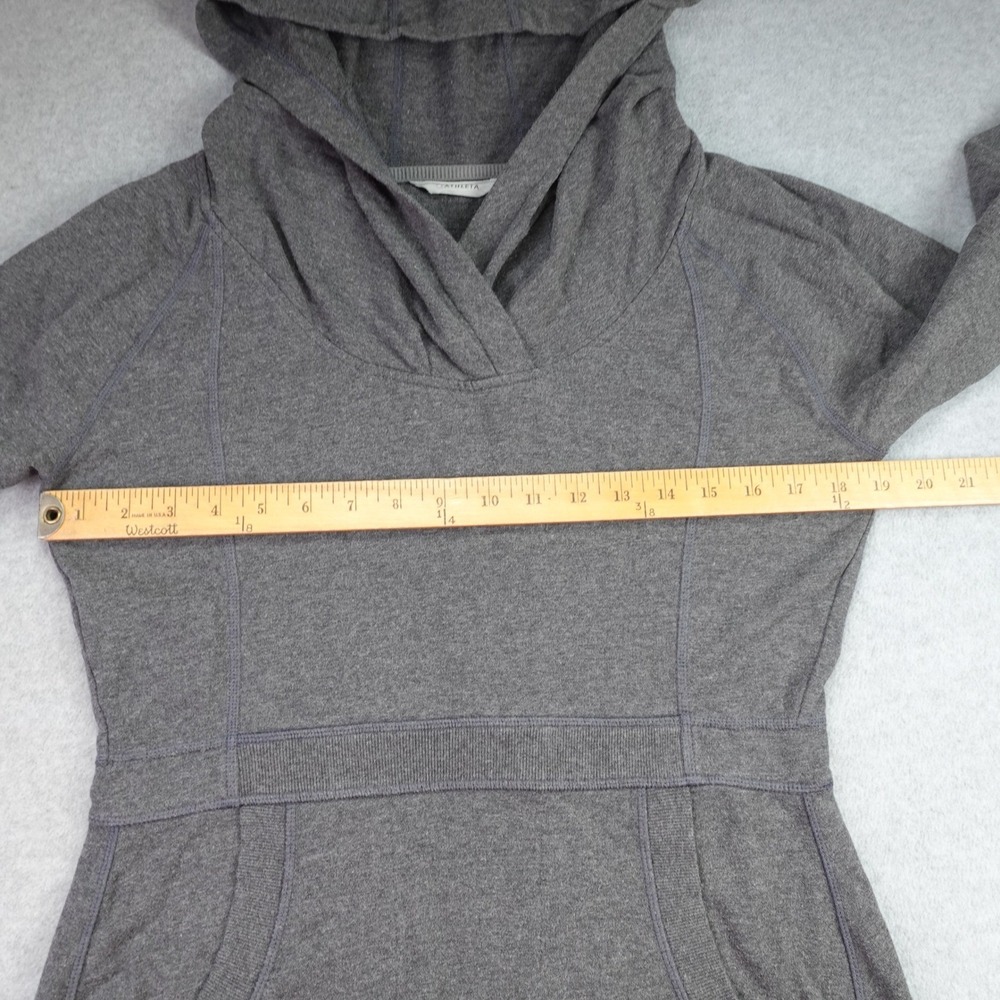 Athleta‎ Hoodie Dress Womens MP Gray Sporty Long Sleeve Thumbhole Pocket - Picture 8 of 15